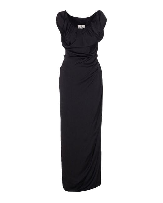Vivienne Westwood Black Long Ginnie Amber Dress