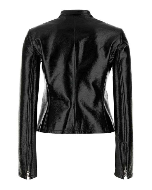 Courreges Black Courrèges City Cropped Biker Jacket