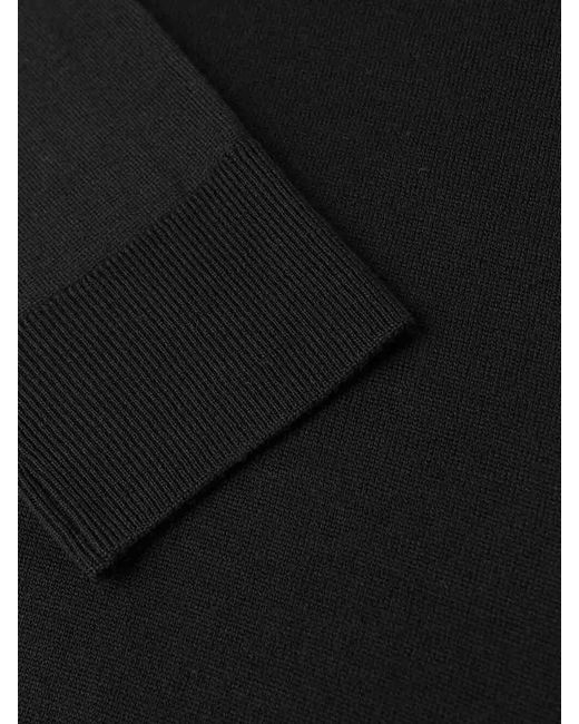 John Smedley Black Lundy Pullover Cn Ls for men