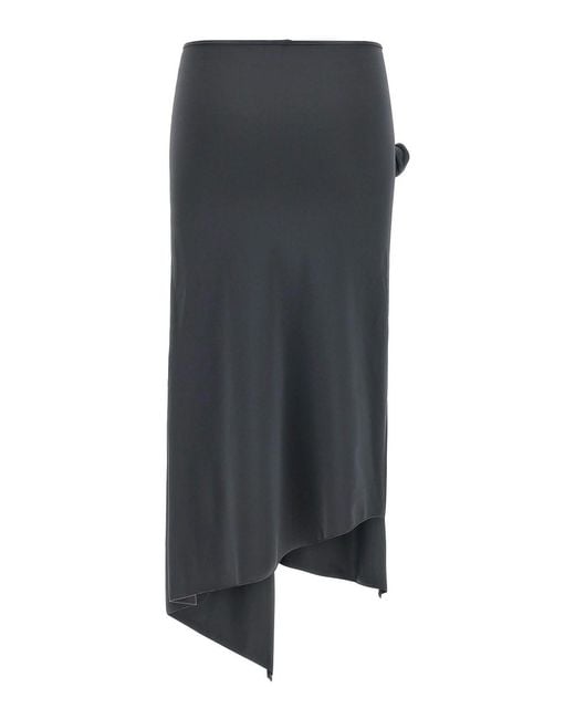 Coperni Black Flower Skirt