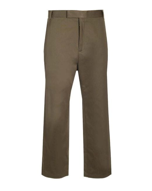 Thom Browne Gray Relaxed Pleated Trousers for men