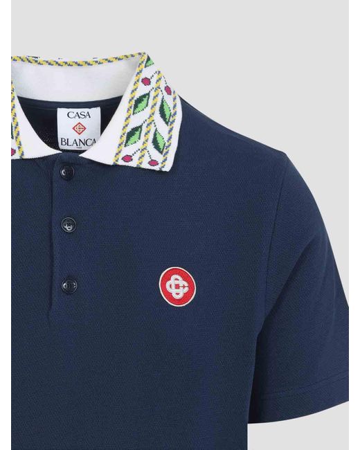 Casablanca Blue Classic Laurel Polo for men