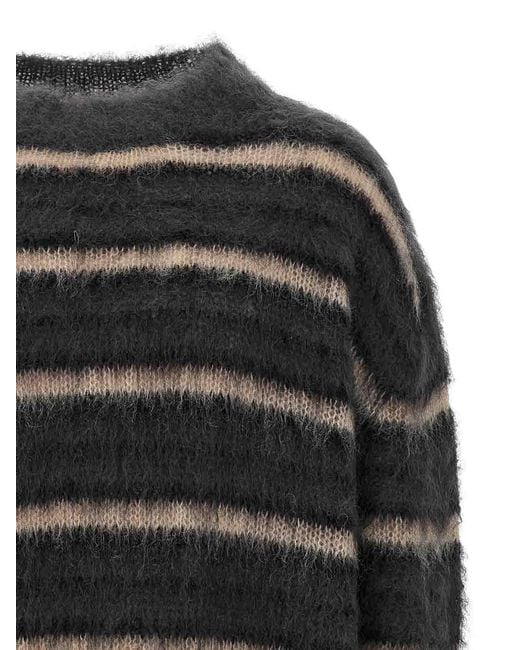 Marni Black Striped Sweater for men