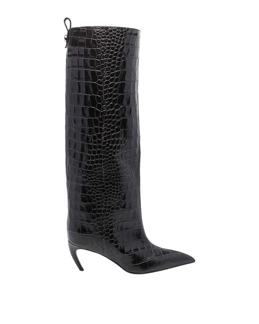 The Attico Black Dark Lea Boots