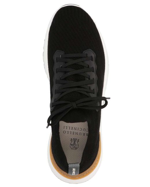 Brunello Cucinelli Black Running Sock Sneakers for men