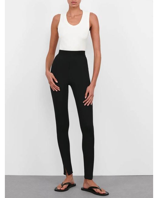 Wardrobe NYC Blue Opaque Front Zip Legging