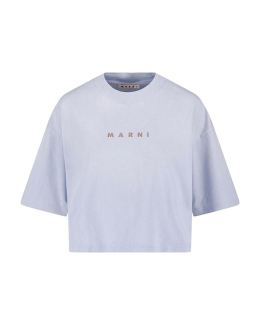 Marni Blue Logo T-Shirt