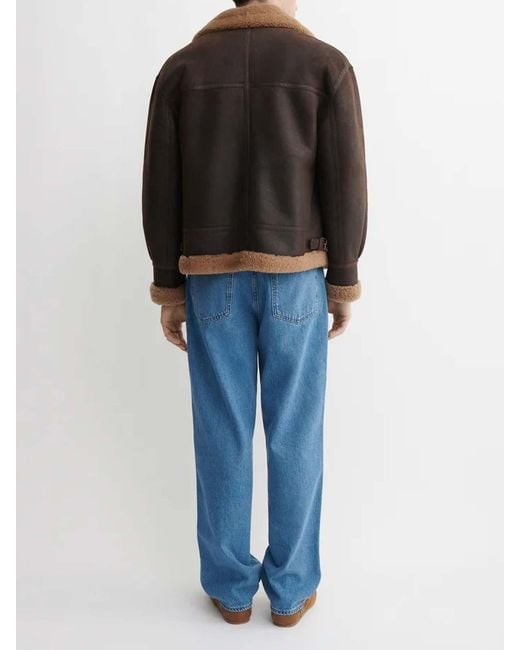 Arma Brown Sano Shearling Vintage Jacket for men