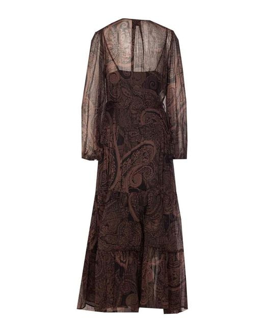 Pinko Brown Cheesecake Dress