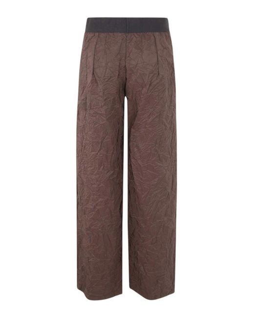 Maria Calderara Brown Long Trousers