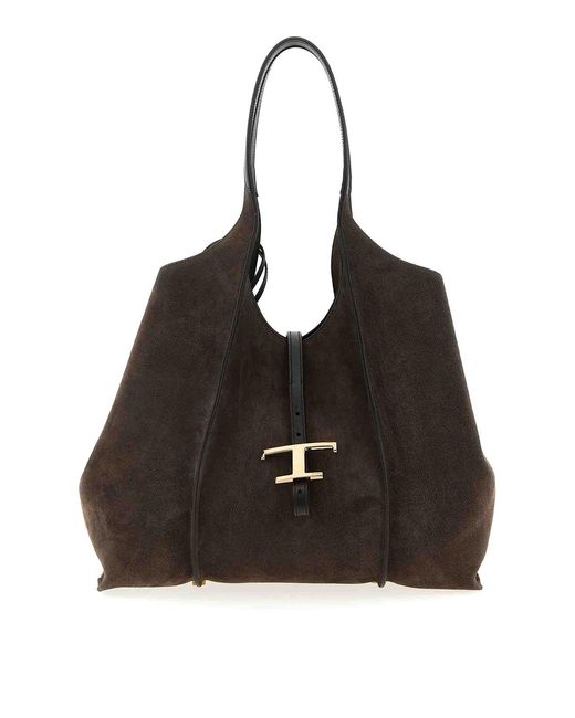 Tod's Black Medium Shopping Bag