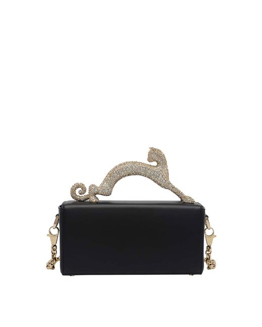 Lanvin Black Nano Pencil Cat Handbag