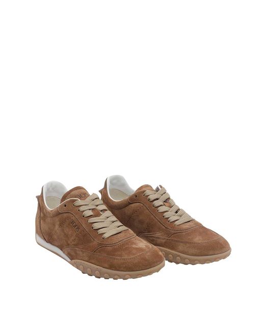 Tod's Brown Suede Sneakers
