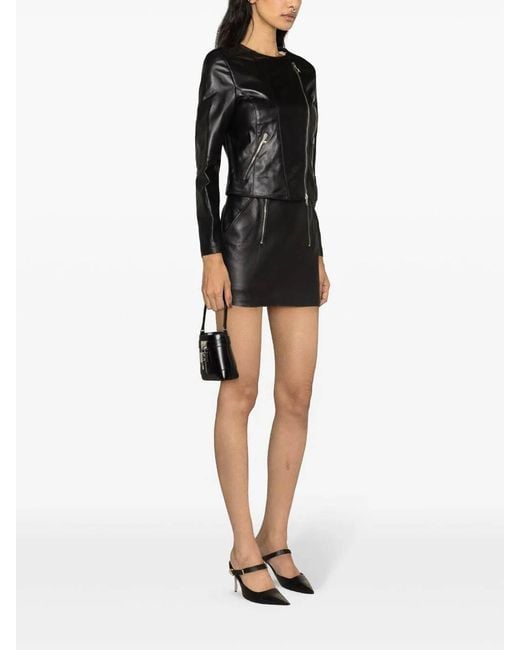 Patrizia Pepe Black Asymmetric Zip Jacket