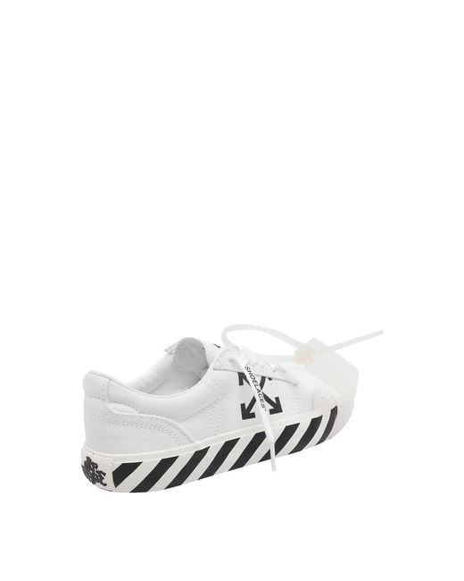Off-White c/o Virgil Abloh White Vulcanized Sneakers With Logo Print