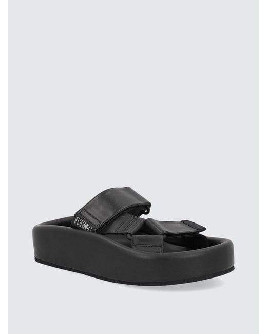 MM6 by Maison Margiela Black Platform Sandals