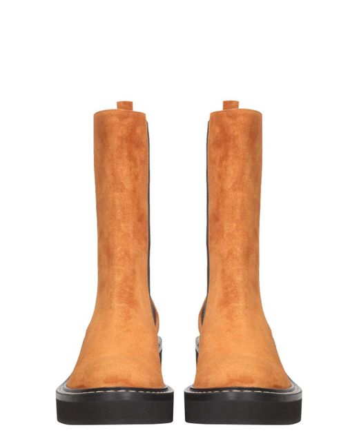 Khaite Orange Calgary Boots