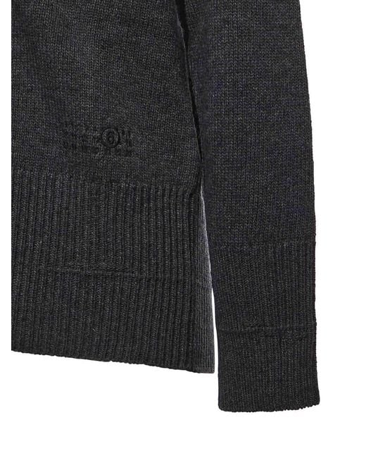 MM6 by Maison Margiela Black Wool Cardigan for men