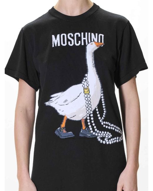 Moschino Black Goose Knitted Dress