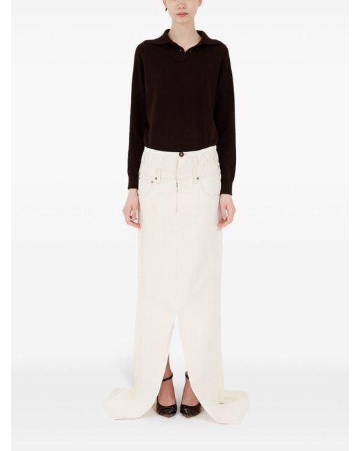 Maison Margiela White Denim Skirt