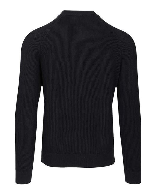 Fedeli Black Cotton Cardigan for men