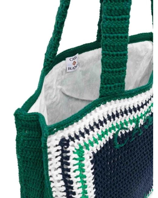 Casablanca Blue Crochet Shopping Bag