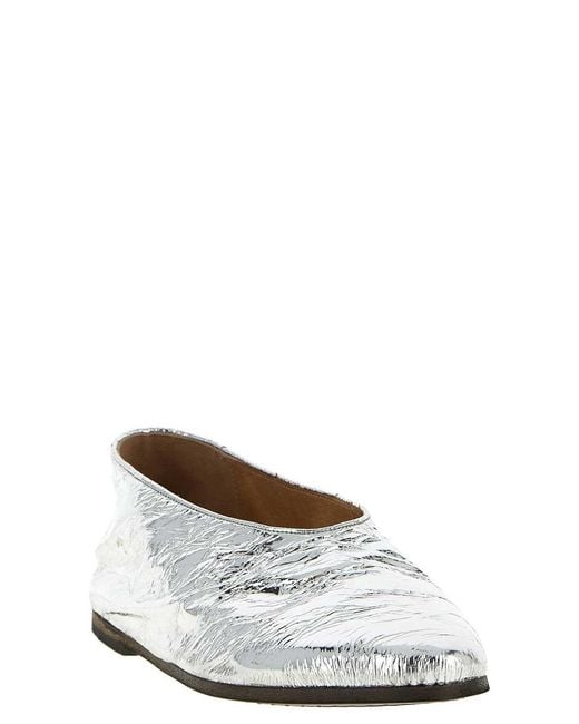 Marsèll White Coltellaccio Ballet Flats