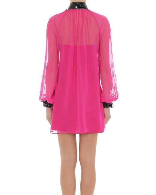 Moschino Pink Tech Fabric Dress