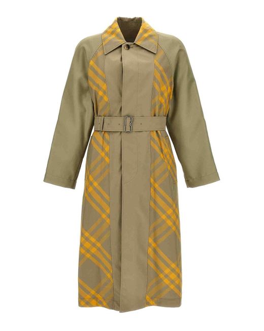 Burberry Natural Check Insert Trench Coat for men