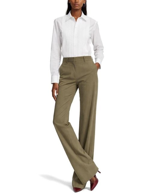 Victoria Beckham Green Straight Pants
