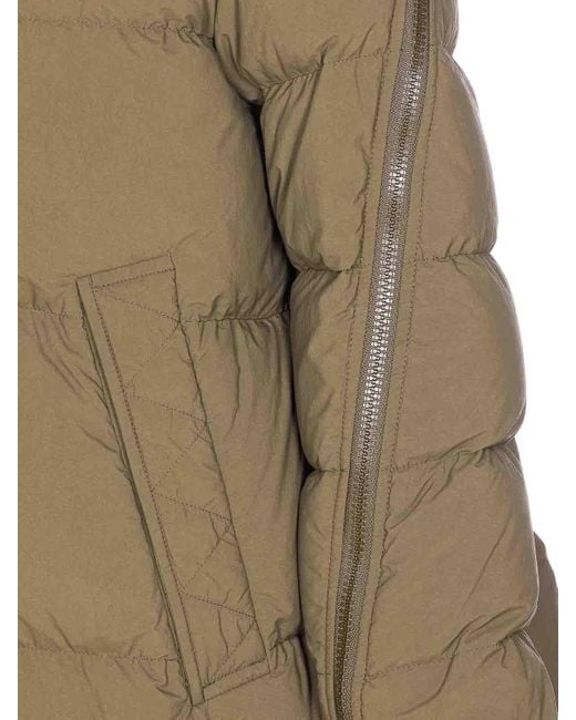 Herno Natural Padded Down Jacket Frontal Zip Closure
