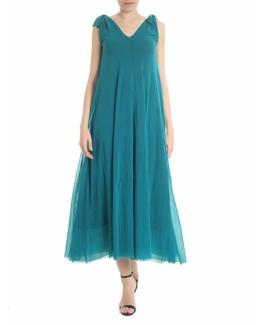 Fuzzi Blue Water Sleeveless Dress