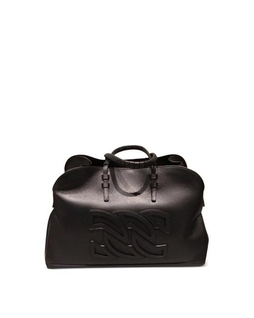 Casadei Black Park Avenue Tote Bag