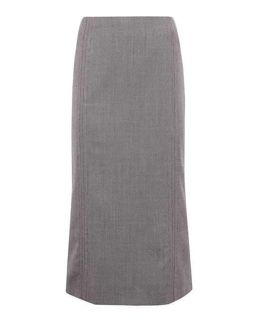 MM6 by Maison Margiela Gray Midi Skirt