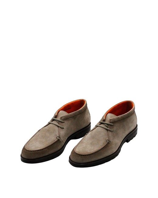 Santoni Brown Ankle Boots for men