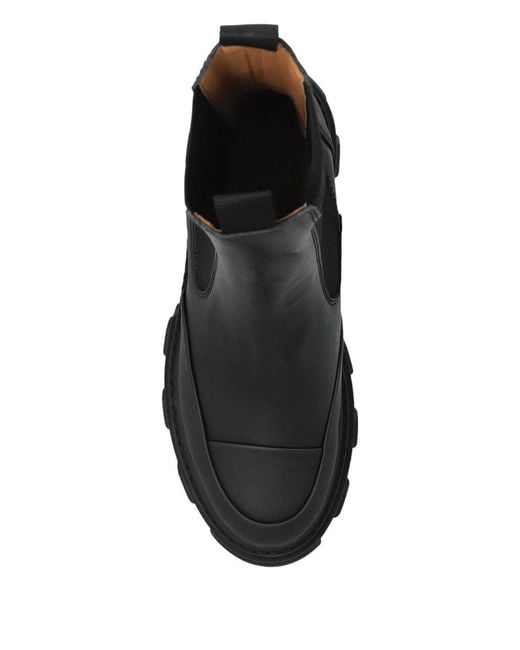 Ganni Black Chelsea Boots Made Of Eco Leather