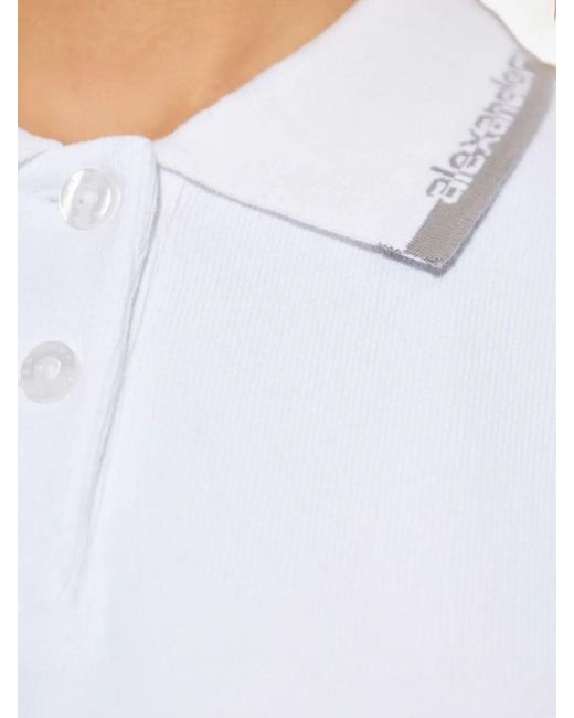 Alexander Wang White Polo-Style Dress With Finished Collar