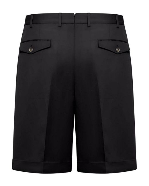 PT Torino Black Tailored Bermuda Shorts for men