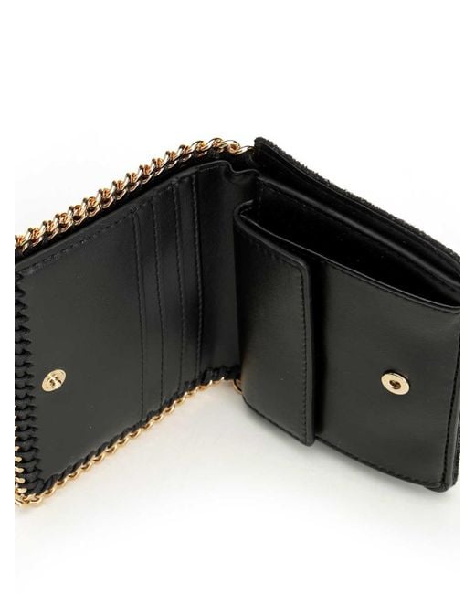 Stella McCartney Black Falabella Bi-Fold Wallet