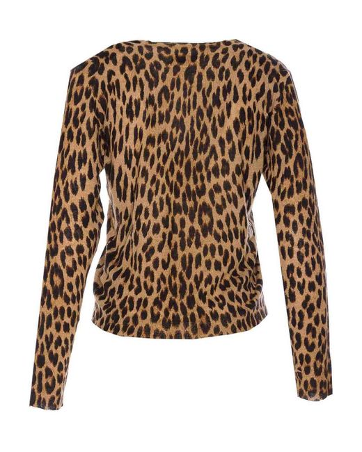 Zadig & Voltaire Brown Leopard-Print Button Cardigan
