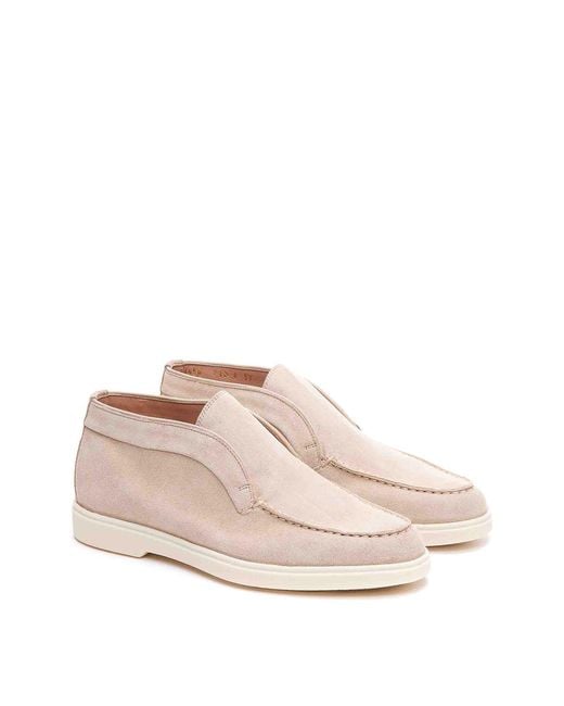 Santoni Pink Desert Ankle Boots