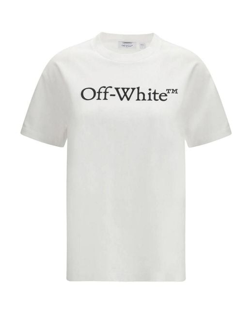 Off-White c/o Virgil Abloh White Big Logo Bookish Regular Tee