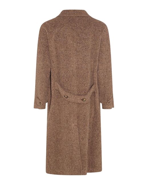 Dolce & Gabbana Brown Wool Coat for men