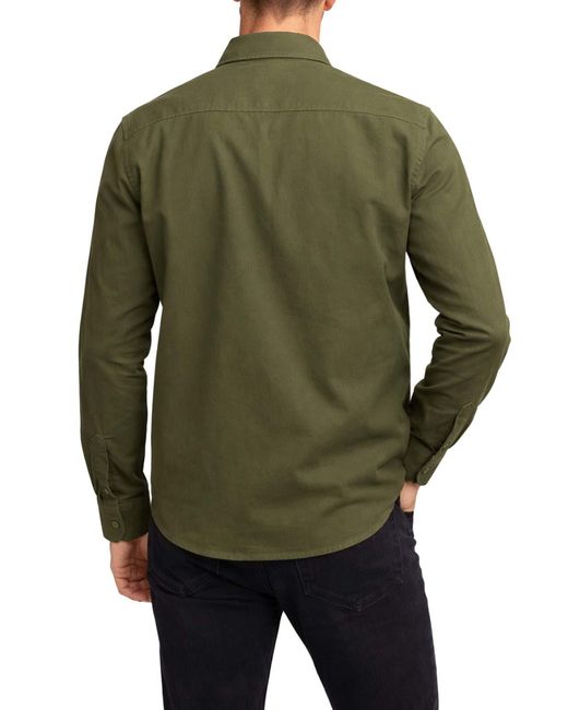 Franzese Collection Green Canonico Fabric Overshirt for men