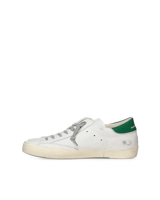 Philippe Model White Prsx Leather Sneakers for men