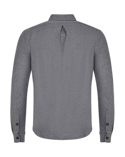 FILIPPO DE LAURENTIIS Gray Shirt Made Of Wool And Cashmere Blend for men