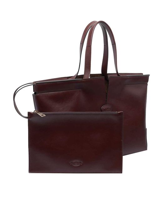 Tod's Purple Tods Di Bag Folio Small Medium