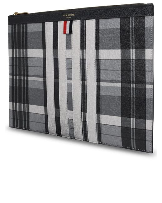 Thom Browne Black Leather Document Holder for men