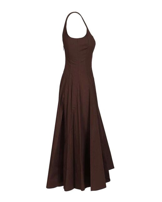 Staud Brown Wells Dress