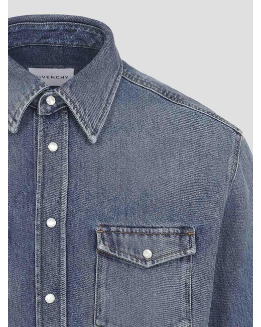 Givenchy Blue Classic Shirt for men